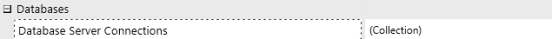Database properties showing Database Server Connections field